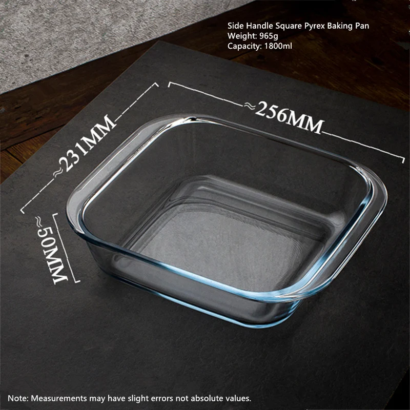 Borosilicate Glass Square Oven Tray 1.6 L