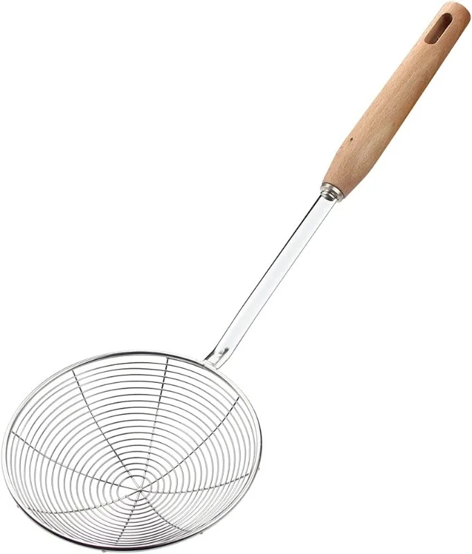Stainless Steel Spider Strainer Wood Handle 18 cm