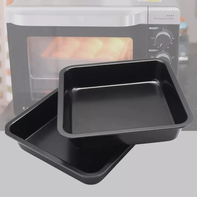 Square Cake Tray Nonstick Thick Bottom 23 cm