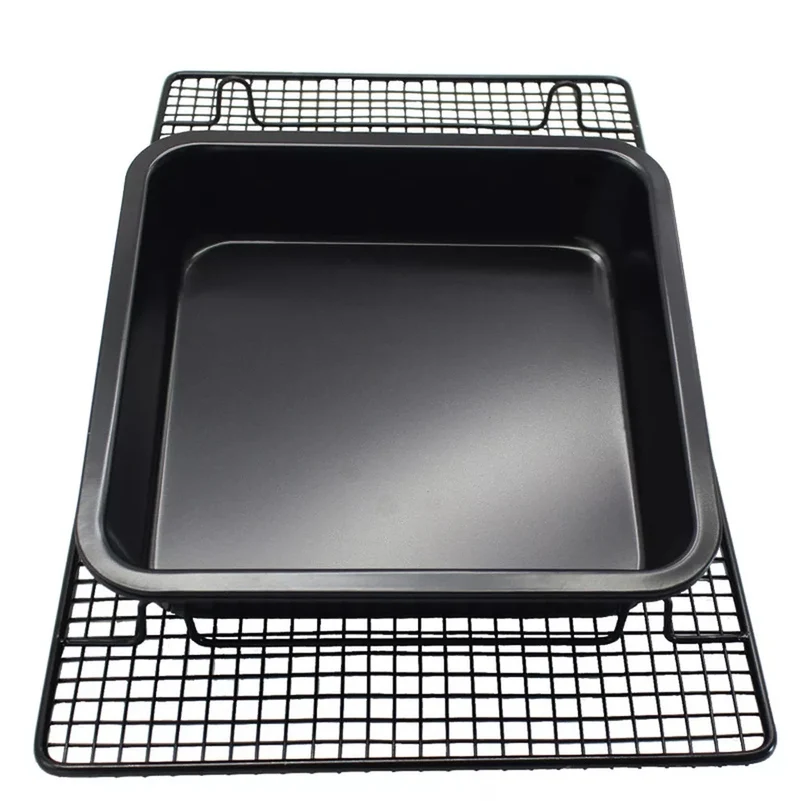 Square Cake Tray Nonstick Thick Bottom 23 cm