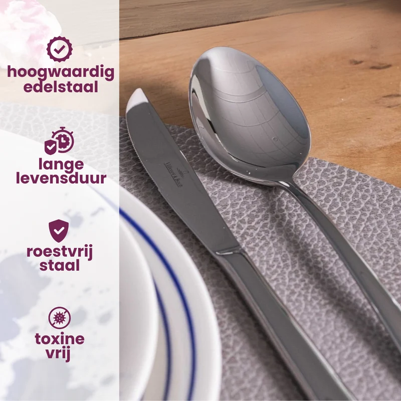 Villeroy & Boch Besteckset Piemont - 18/10 Edelstahl - 48 Teile / 12 Personen