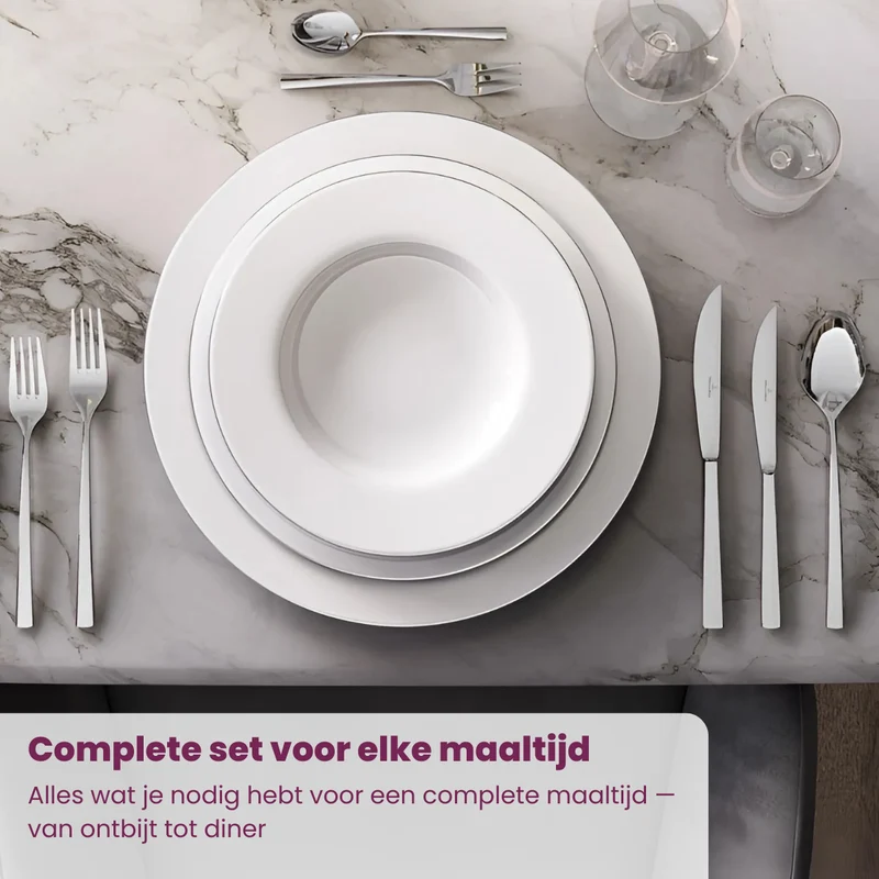 Villeroy & Boch Besteckset Piemont - 18/10 Edelstahl - 48 Teile / 12 Personen