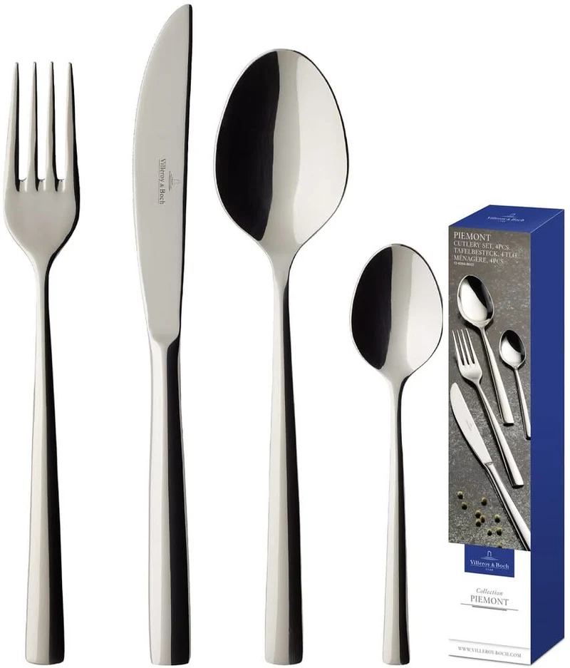 Villeroy & Boch Besteckset Piemont - 18/10 Edelstahl - 48 Teile / 12 Personen