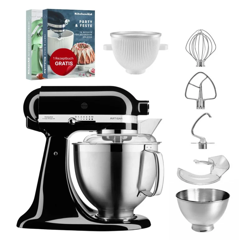 KitchenAid 4,8 L 5KSM185 Artisan Küchenmaschine Icelover Eiszubereiter 5KSMICM