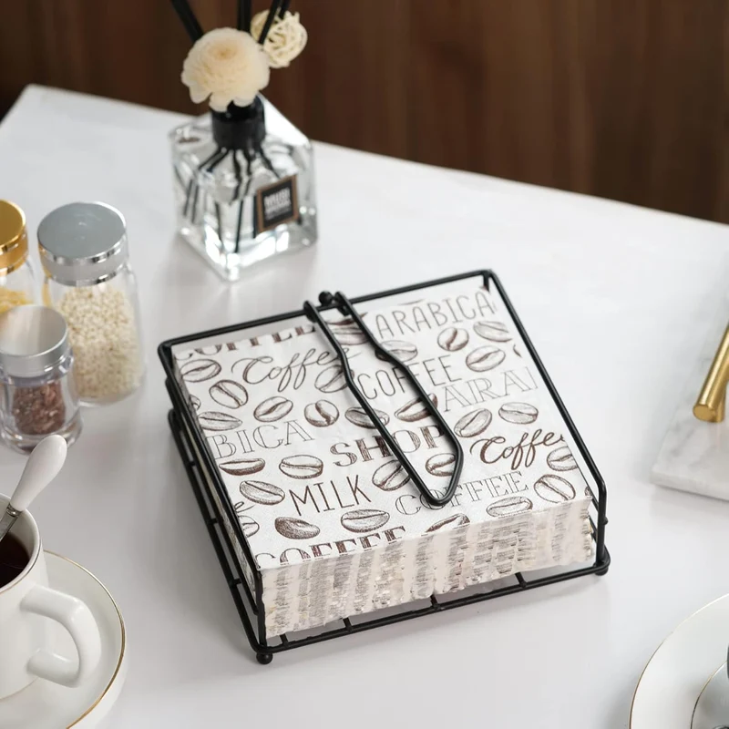 Black Metal Napkin Tissue Holder