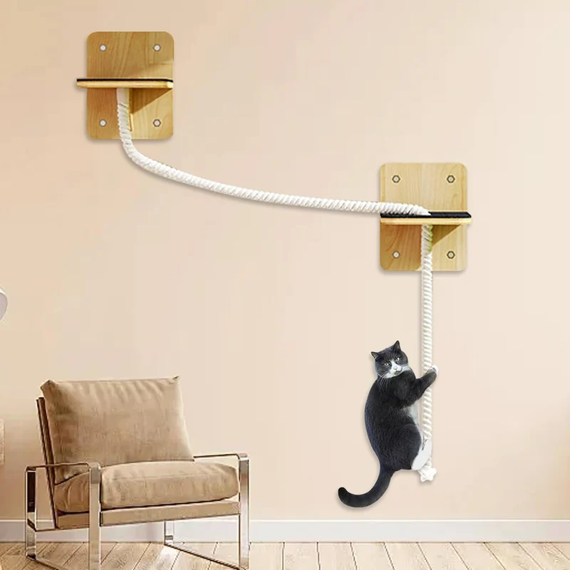 Kletterwand Katzen Hängematte Katze Wandmontage Katzenregale Katzenbrücke Katzentreppe Katzenkletter