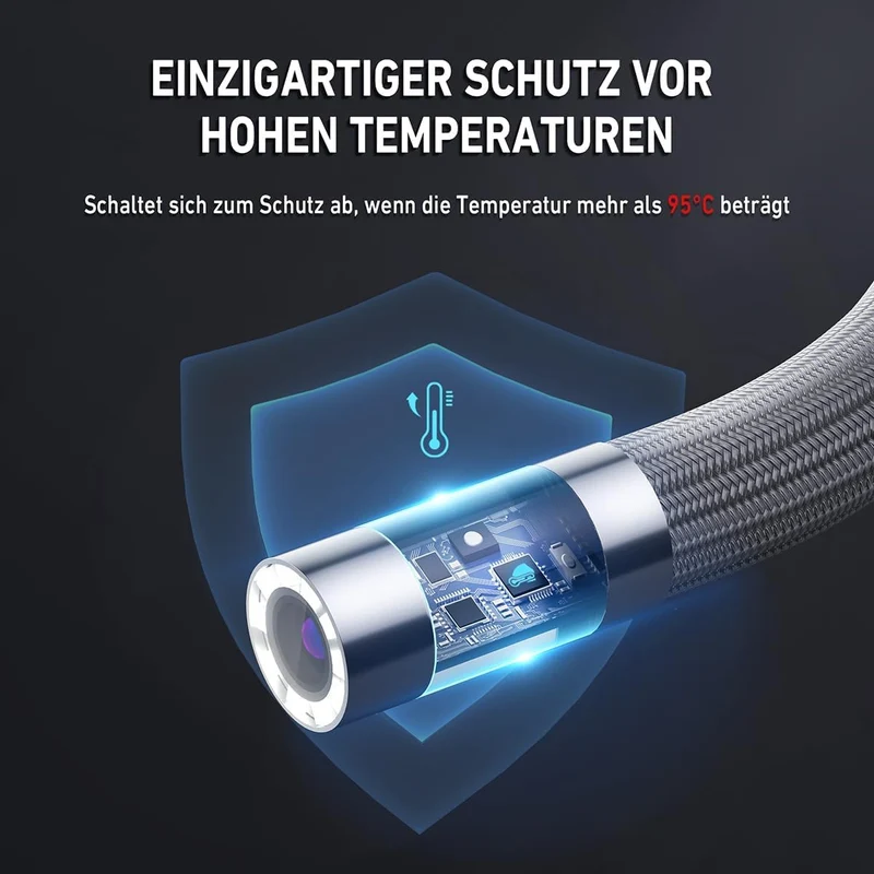 Ralcam Endoskopkamera mit Licht Endoscope Camera - Endoskop 8,5 mm Inspektionskamera 4,3" HD 1080P R