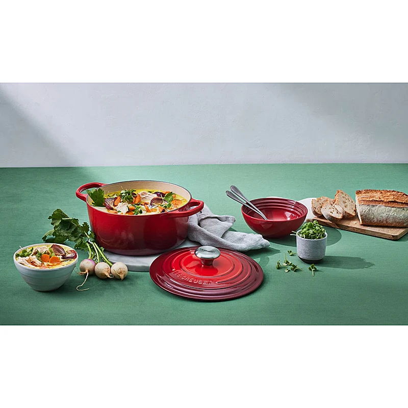 Le Creuset Bräter Signature rund 20cm Kirschrot