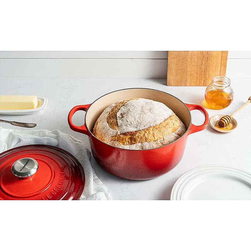 Le Creuset Bräter Signature rund 22cm Kirschrot