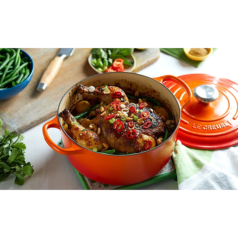 Le Creuset Bräter Signature rund 22cm Ofenrot