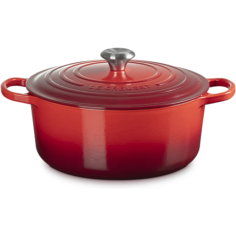 Le Creuset Bräter Signature rund 26cm Kirschrot