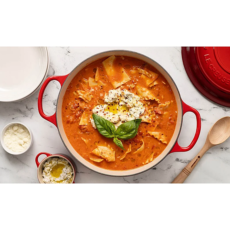 Le Creuset Bräter Signature rund 26cm Kirschrot
