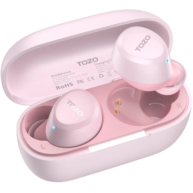 TOZO A1 In-Ear Kopfhörer Kabellos Bluetooth 5.3 mit 2 Mikrofonen für KI-Anrufe, App-Steuerung, 32 St