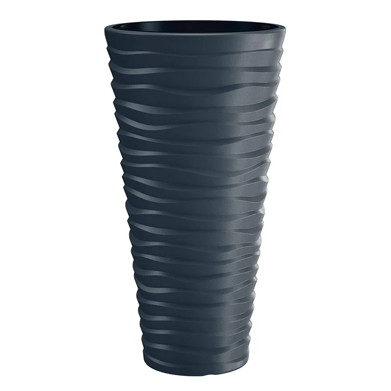 Flower pot with removable insert Sand Slim DPSA400 anthracite