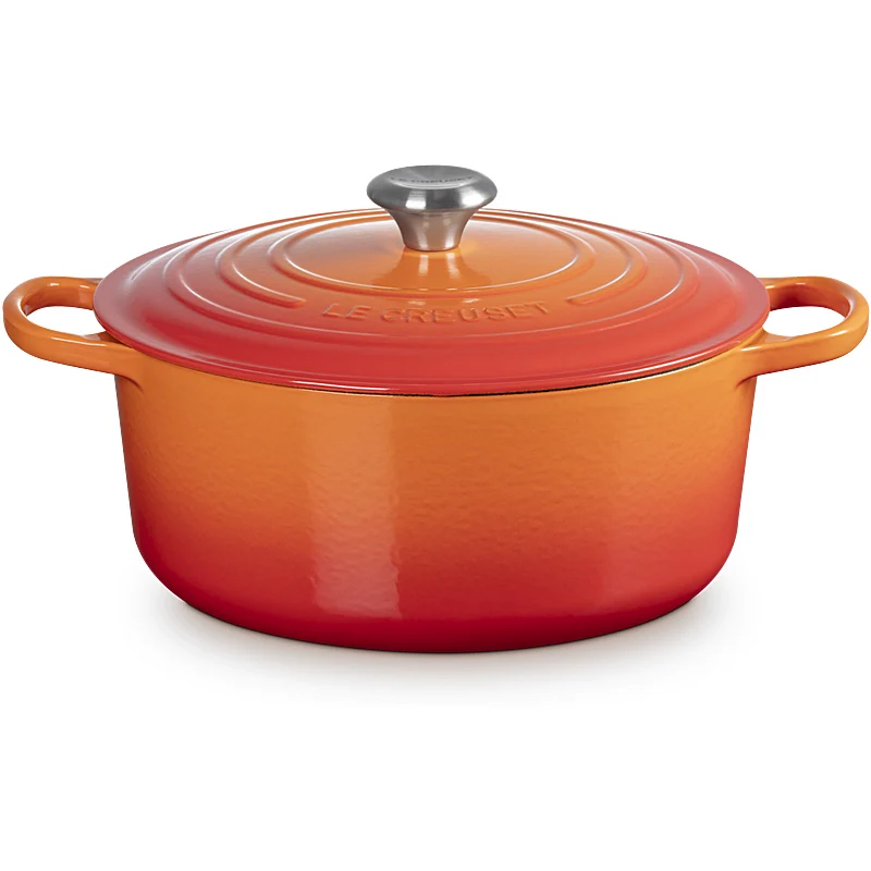 Le Creuset Bräter Signature rund 26cm Ofenrot