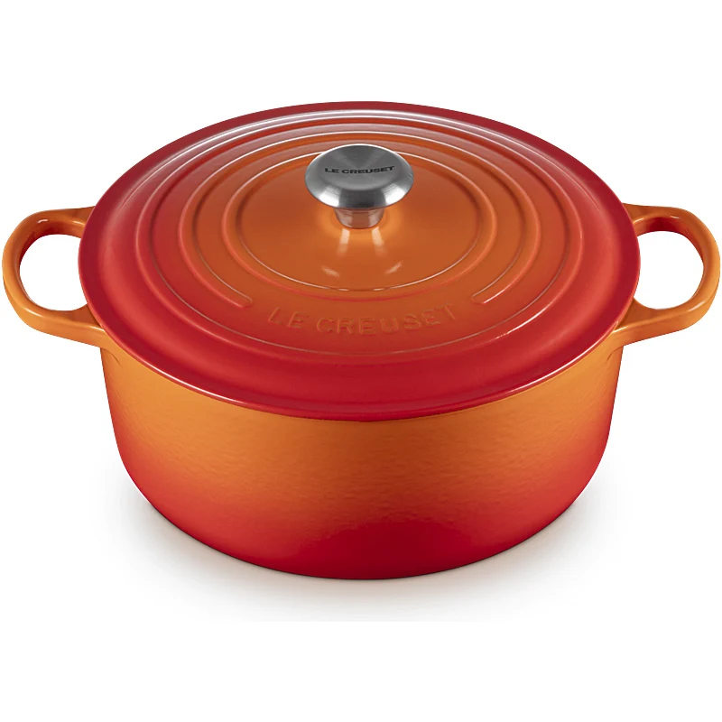 Le Creuset Bräter Signature rund 28cm Ofenrot