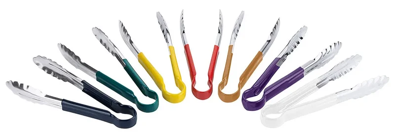 Edelstahl Küchenzange 30 cm HACCP / 7 Farben
