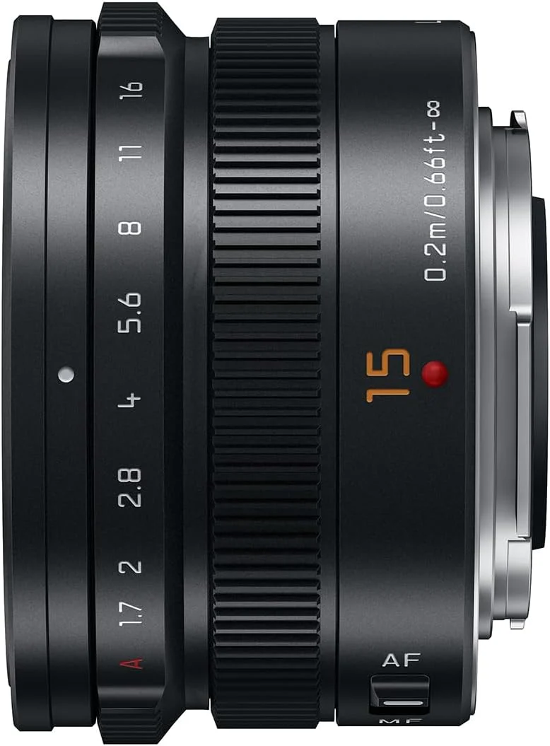 Panasonic Lumix H-X015E9-K Leica DG Summilux 15 mm F1.7 Objektiv, Micro Four Thirds Kameraobjektiv,