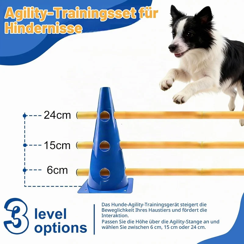 Agility Set Hunde Klein, Kinder Agility Trainingsgerät, Hindernisse für Pferde & Hundeparcours, Kege