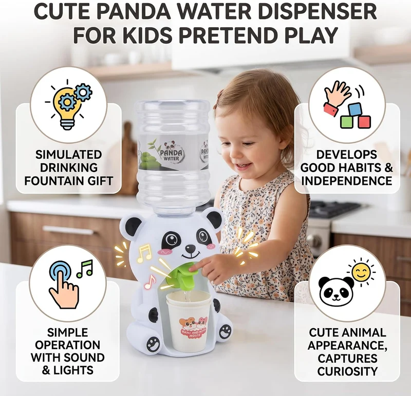 Mini-Wasserspender-Spielzeug, Niedliches Cartoon-Tier-Design, Trinkbrunnen, Leben, Spielszene, Model