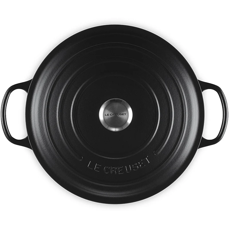 Le Creuset Gourmet Bräter Signature 30cm Schwarz matt innen & außen
