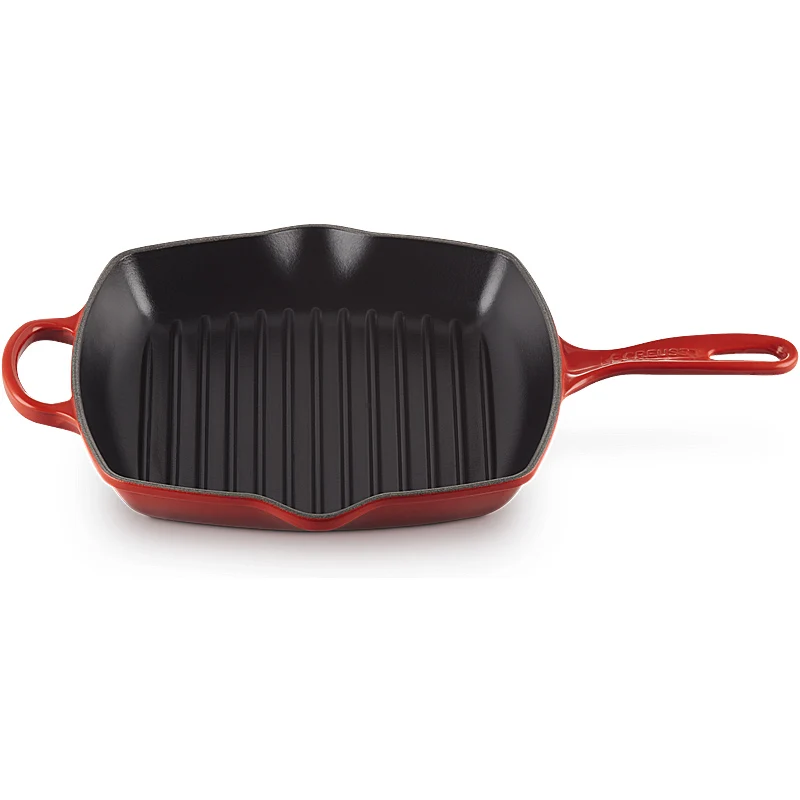 Le Creuset Grillpfanne quadratisch Signature 26cm Kirschrot