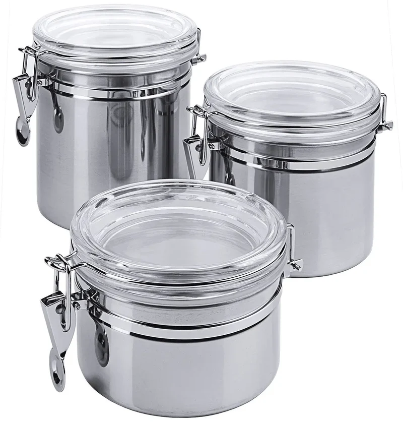 Ø 12,5cm Edelstahl Vorratsdose 0,7 - 1,7 Liter