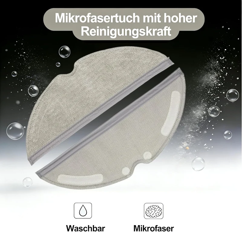 Zubehör für Dreame D20 Pro Plus,2 Hauptbürsten,3 Wischpads,3 Filter hepa,3 Seitenbürsten,3 Staubbeut