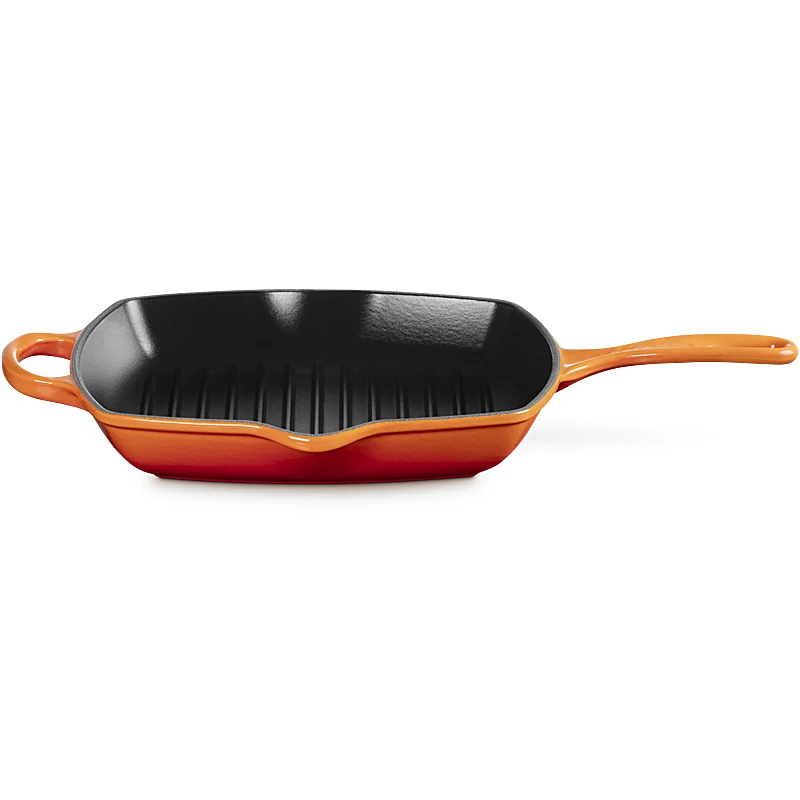 Le Creuset Grillpfanne quadratisch Signature 26cm Ofenrot