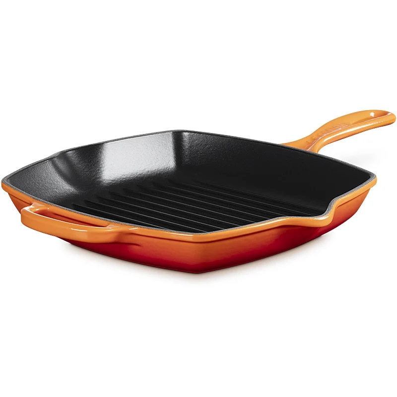 Le Creuset Grillpfanne quadratisch Signature 26cm Ofenrot