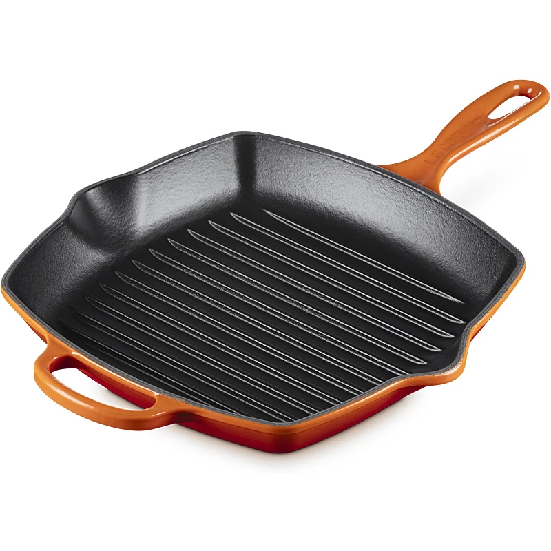 Le Creuset Grillpfanne quadratisch Signature 26cm Ofenrot