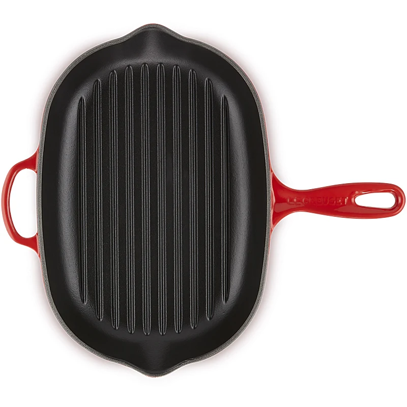 Le Creuset Grillpfanne oval Signature 32cm Kirschrot