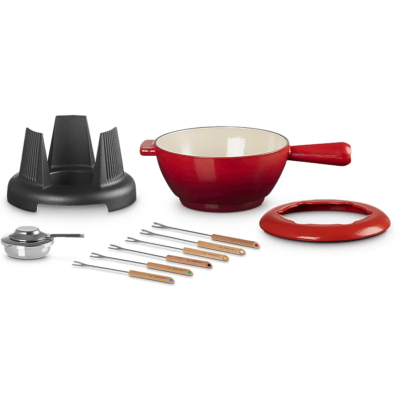 Le Creuset Käsefondue Set Mode Kirschrot