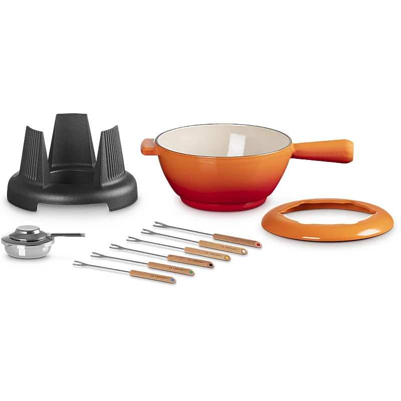 Le Creuset Käsefondue Set Mode Ofenrot