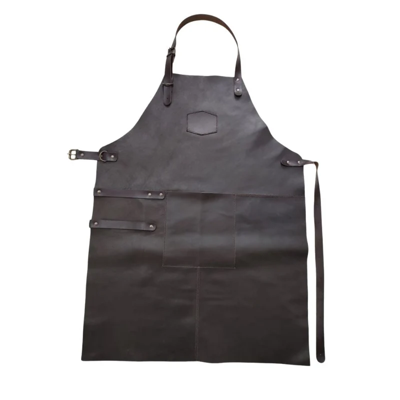 Lederschürze - B63xL85 cm - dunkelbraun
