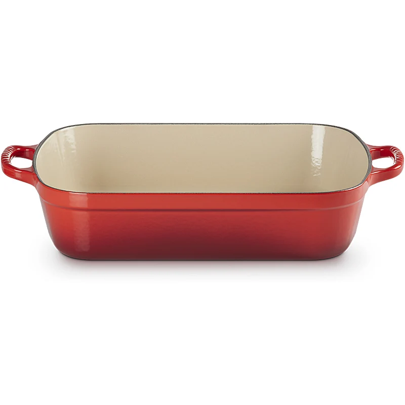 Le Creuset Bratreine Signature rechteckig 37cm Kirschrot