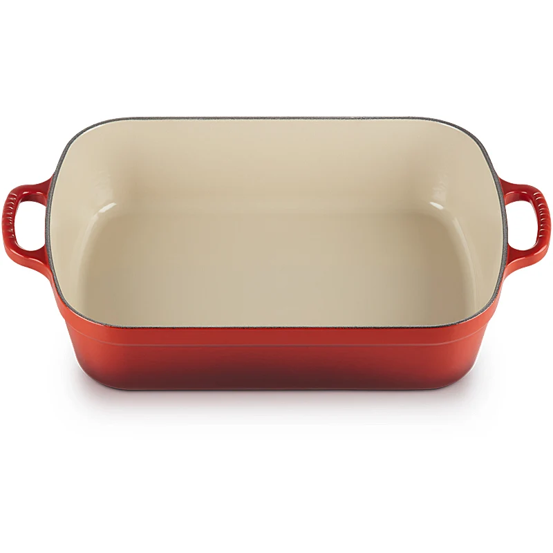 Le Creuset Bratreine Signature rechteckig 37cm Kirschrot