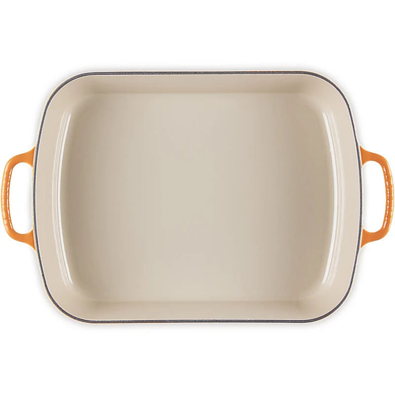 Le Creuset Bratreine Signature rechteckig 37cm Ofenrot