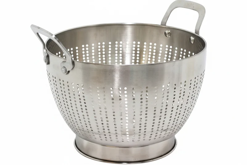 Cookinglife Abtropfsieb Edelstahl Ø 23,5 cm - Sieb Durchschlag - Silber