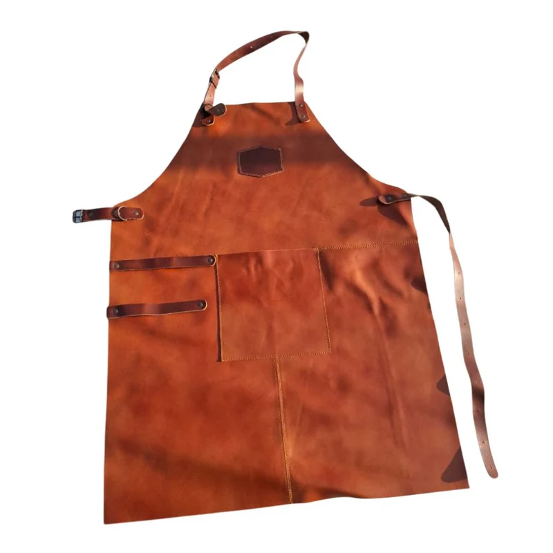 Lederschürze - B63xL85 cm - cognac