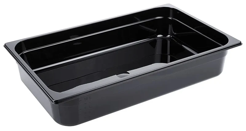 GN-Behälter aus Polycarbonat schwarz Tiefe 65-150mm
