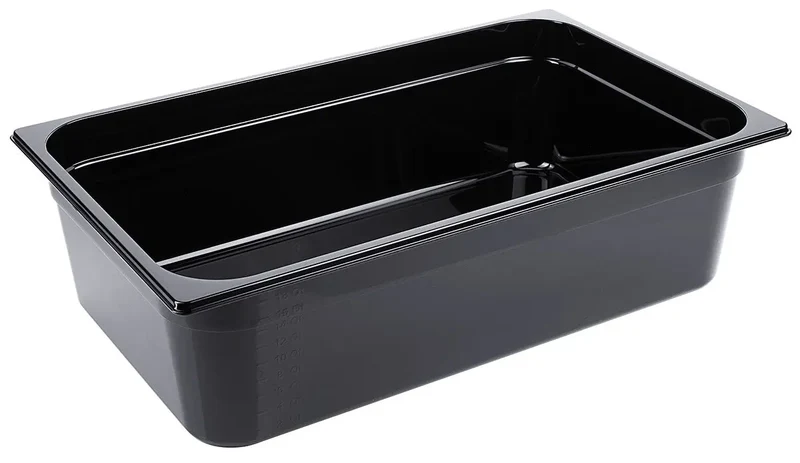 GN-Behälter aus Polycarbonat schwarz Tiefe 65-150mm