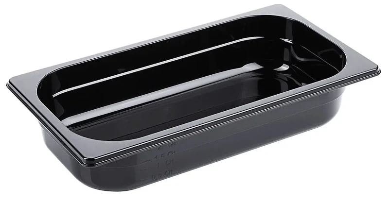 GN-Behälter aus Polycarbonat schwarz Tiefe 65-150mm
