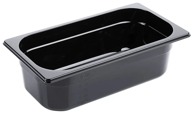 GN-Behälter aus Polycarbonat schwarz Tiefe 65-150mm