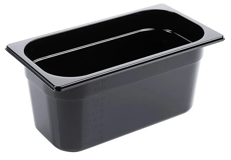 GN-Behälter aus Polycarbonat schwarz Tiefe 65-150mm