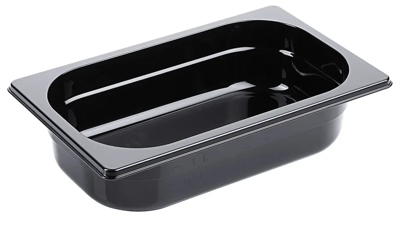 GN-Behälter aus Polycarbonat schwarz Tiefe 65-150mm