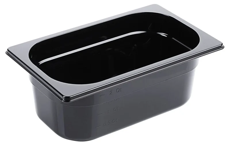 GN-Behälter aus Polycarbonat schwarz Tiefe 65-150mm