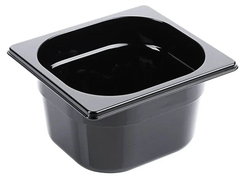 GN-Behälter aus Polycarbonat schwarz Tiefe 65-150mm