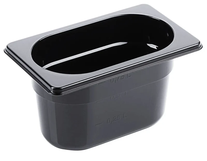 GN-Behälter aus Polycarbonat schwarz Tiefe 65-150mm
