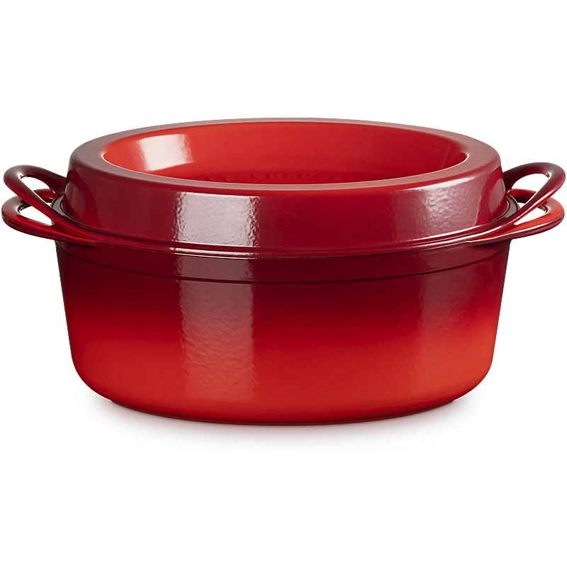 Le Creuset Doufeu oval 35 cm Kirschrot